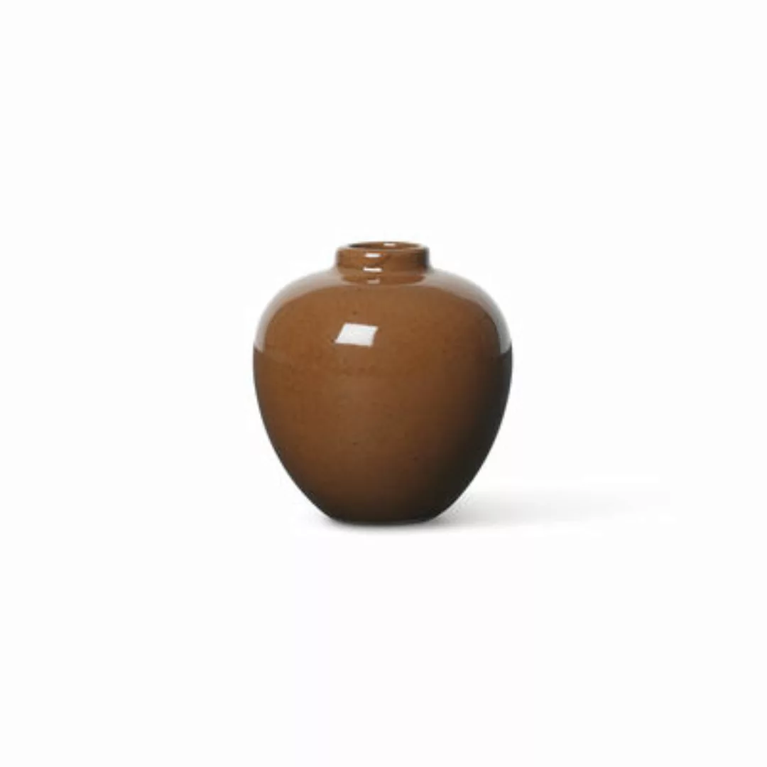 Vase Ary Small keramik beige / Ø 6,8 x H 7,5 cm - Porzellan - Ferm Living - günstig online kaufen