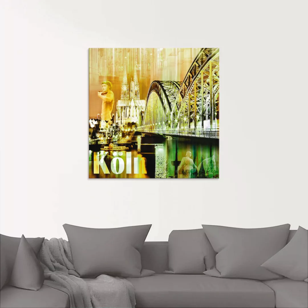 Artland Glasbild »Köln Skyline Abstrakte Collage II«, Gebäude, (1 St.), in günstig online kaufen