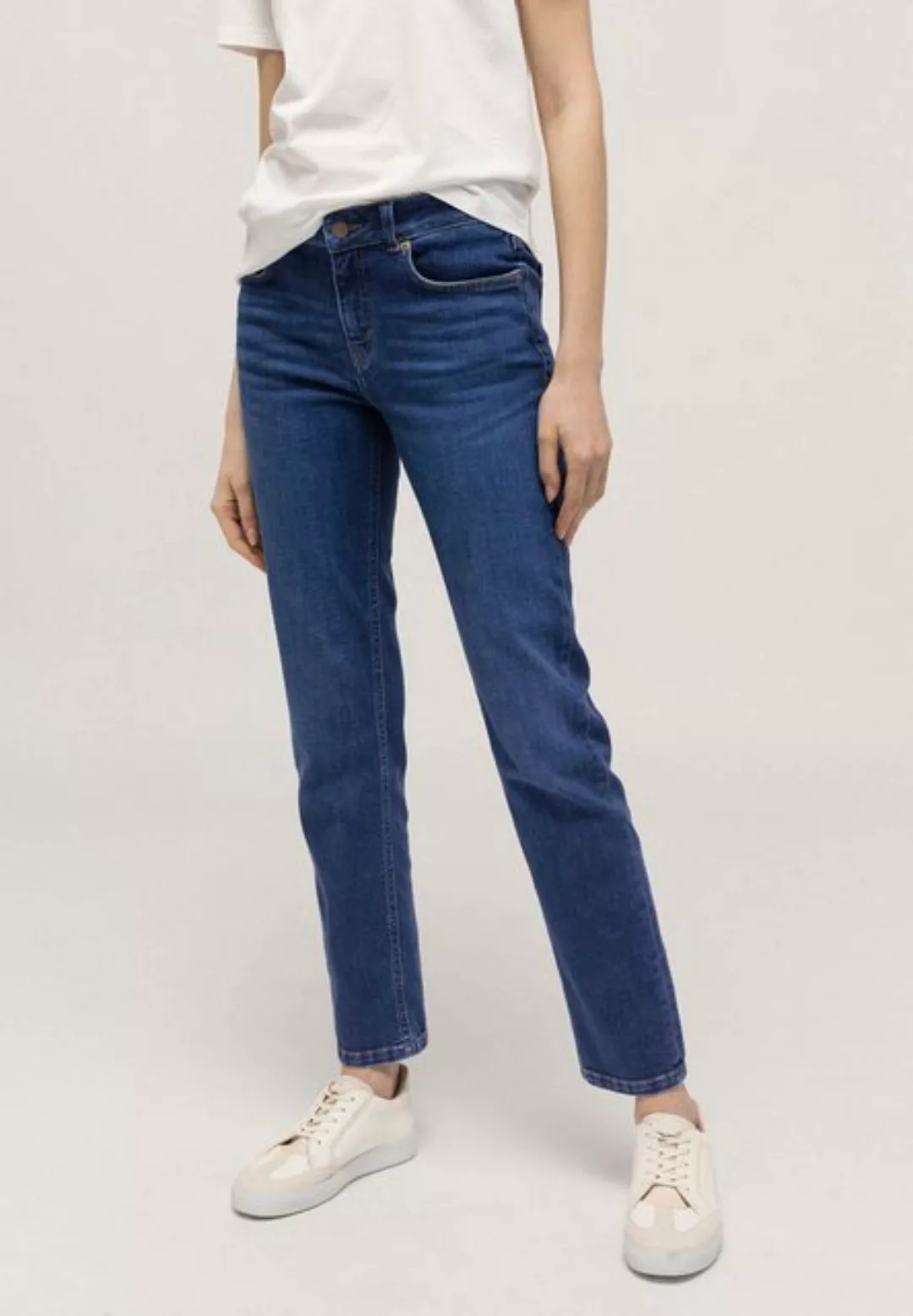 Hessnatur 5-Pocket-Jeans LEA Mid Rise Slim aus Bio-Denim (1-tlg) günstig online kaufen
