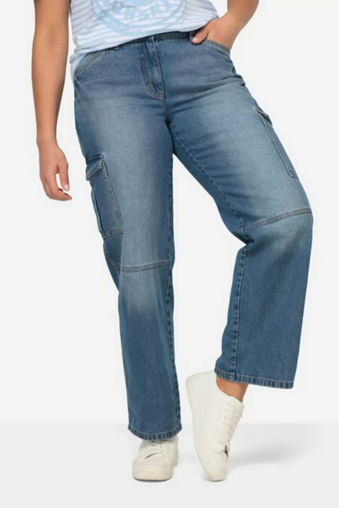 Angel of Style Regular-fit-Jeans Cargojeans Straight Fit bleached Cargotasc günstig online kaufen