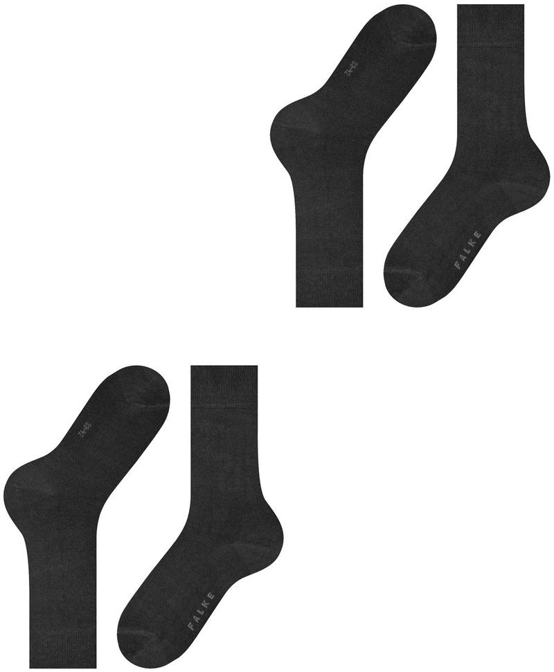 Falke Swing Socken 2-Pack Anthrazit - Größe 43-46 günstig online kaufen