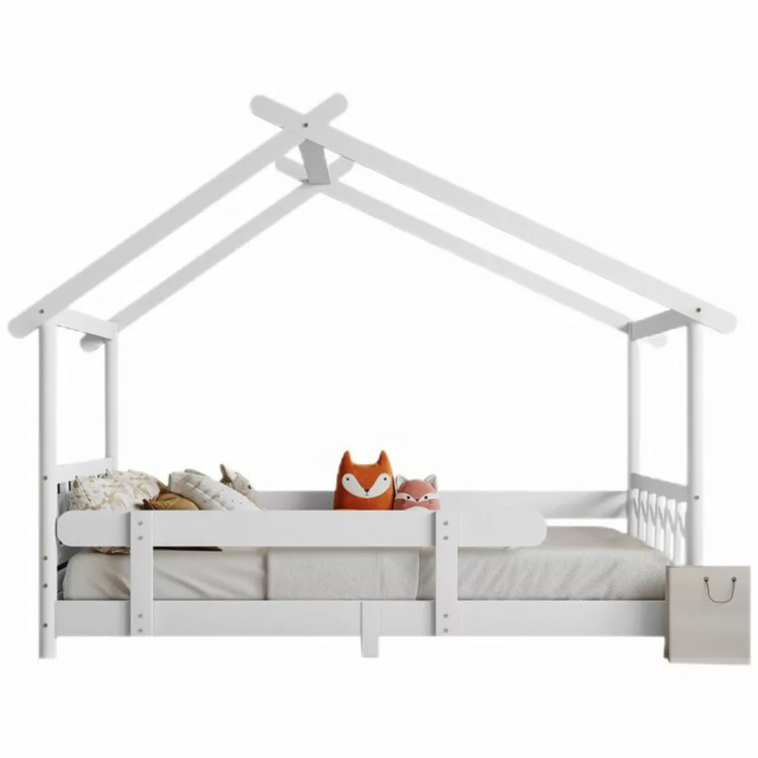 TavilaEcon Kinderbett Hausbett Jugendbett Holzbett mit Gitter und Lattenros günstig online kaufen