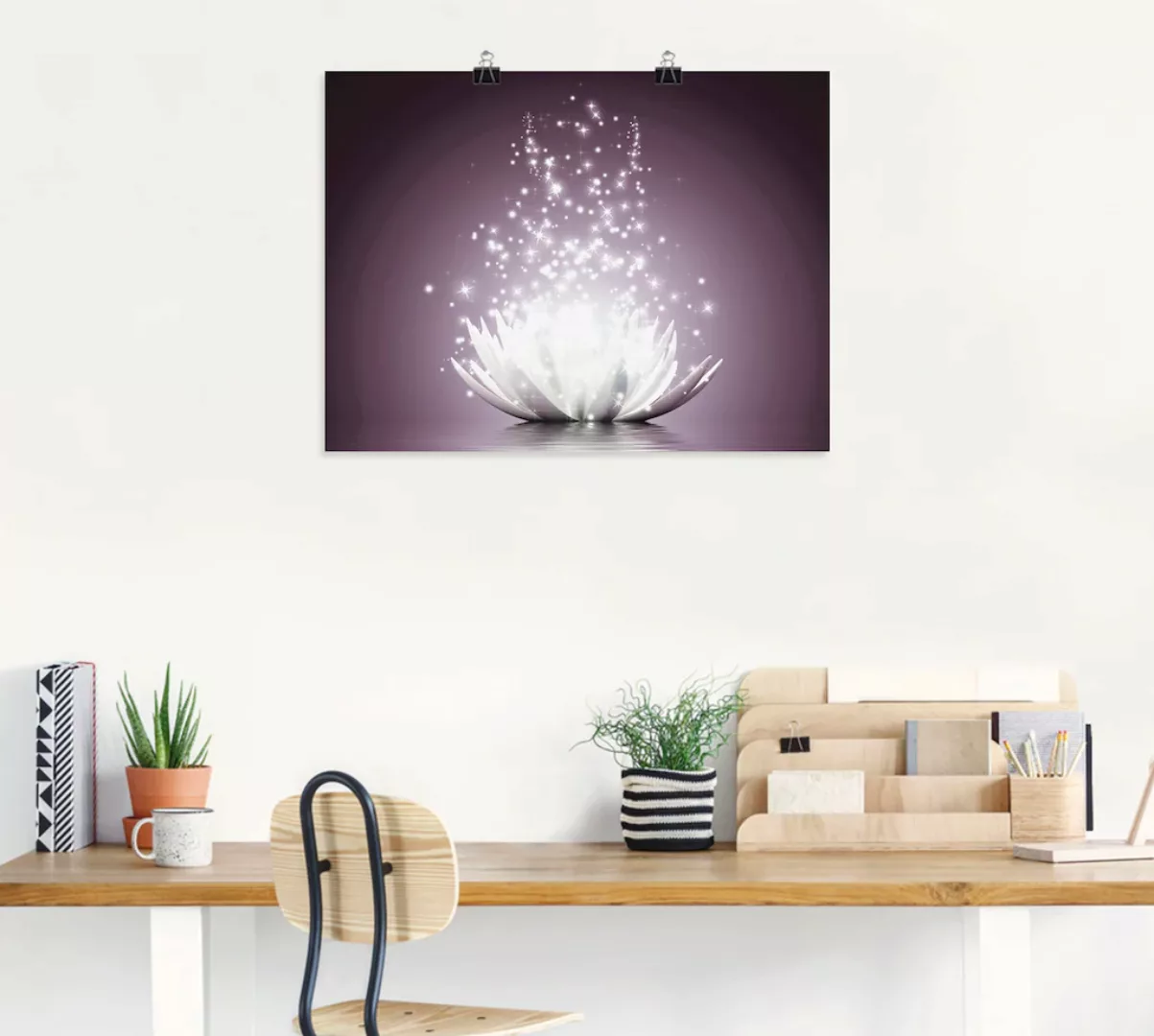 Artland Wandbild »Magie der Lotus-Blume«, Blumen, (1 St.), als Leinwandbild günstig online kaufen