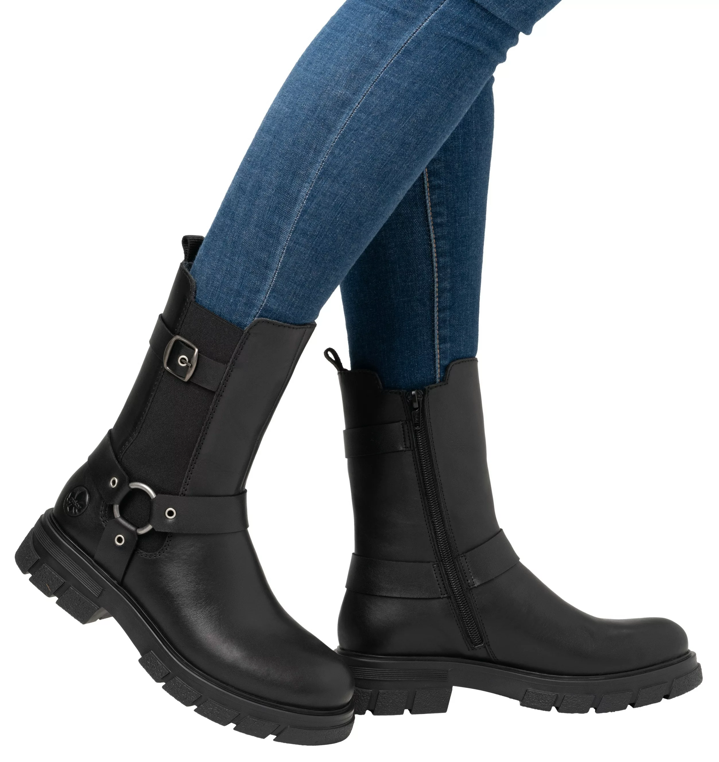 Rieker Chelseaboots, Bikerboots, Schlupfstiefelette mit Innenreißverschluss günstig online kaufen