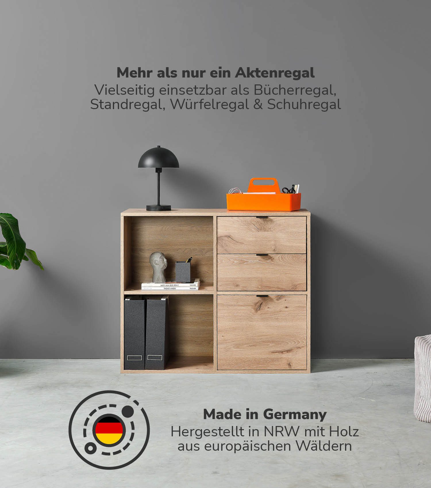 mokebo Aktenregal Der Verstauer, 2 Fächer, günstig online kaufen