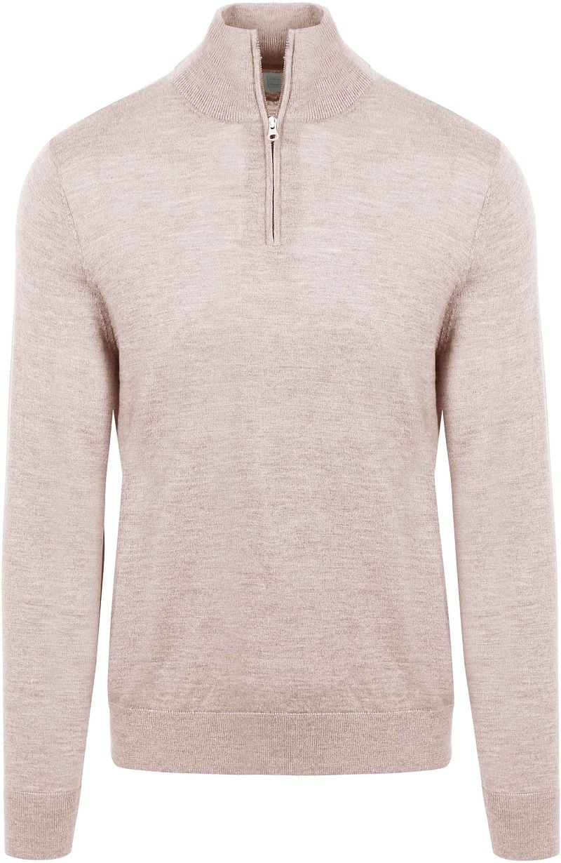 King Essentials The Michael Half Zip Pull Merino Greige - Größe XXL günstig online kaufen