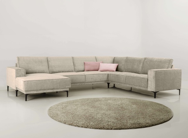 Places of Style Wohnlandschaft »XXL Sofa Oland, Struktur, Flachgewebe, Luxu günstig online kaufen