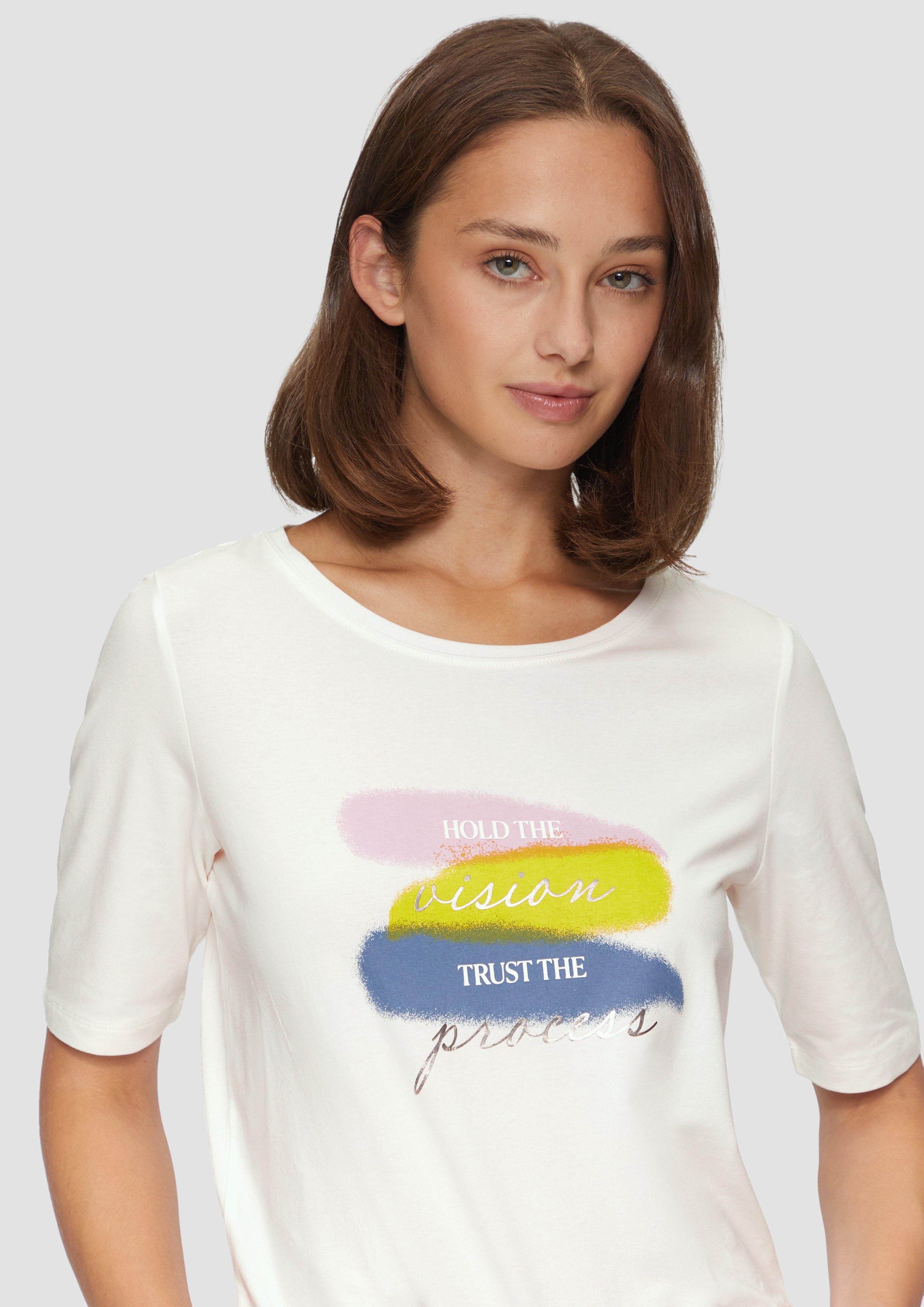 s.Oliver Kurzarmshirt Elastisches T-Shirt mit Frontprint günstig online kaufen