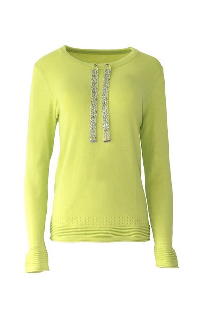 Passioni 3/4 Arm-Pullover Sportlicher Sommerpullover mit bestücktem Tunnelz günstig online kaufen