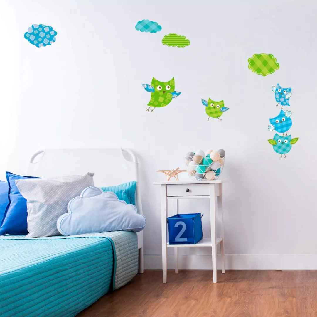 Wall-Art Wandtattoo "Lustige Eule Baby Vögel Set", selbstklebend, entfernba günstig online kaufen