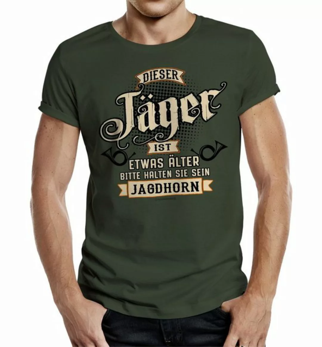 RAHMENLOS® T-Shirt als Geschenk "Jäger ist etwas älter, bitte halten Sie se günstig online kaufen