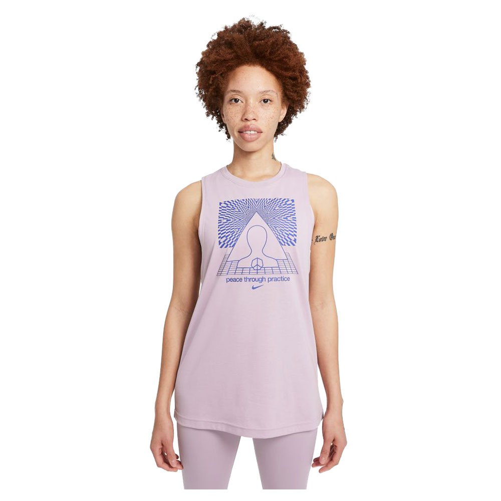 Nike Yoga Graphic Ärmelloses T-shirt L Plum Fog günstig online kaufen