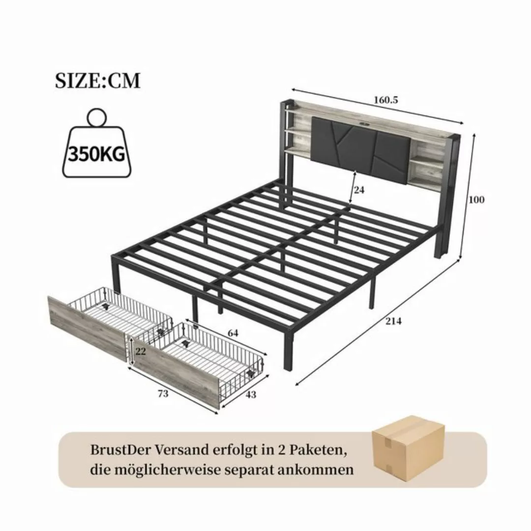 Furnishings Home Polsterbett Schubladenbett (Set, Bett), Hausbett, mit Schu günstig online kaufen
