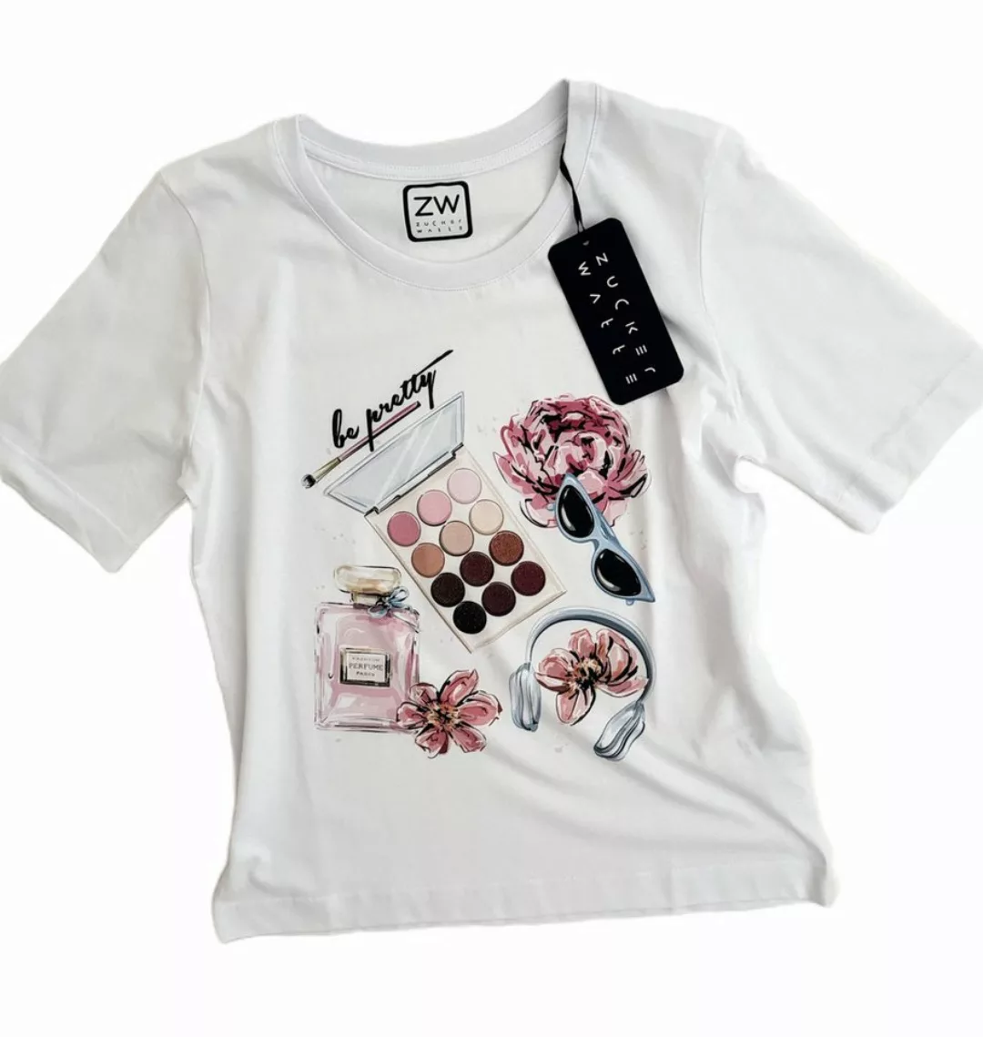 Zuckerwatte Print-Shirt Boyfriendstyle aus 100% Baumwolle günstig online kaufen