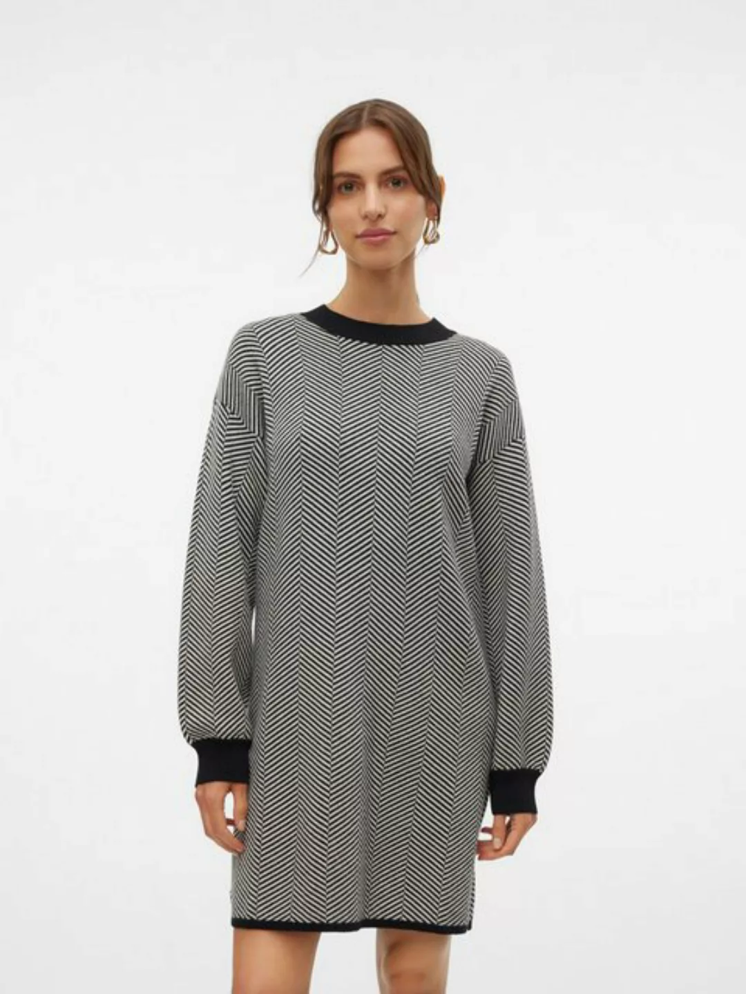 Vero Moda Strickkleid VMBLUSH HERRINGBONE LS O-NECK DRESS LCS günstig online kaufen