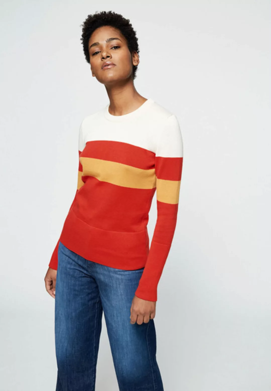 Mildaa Color Block - Damen Pullover Aus Bio-baumwolle günstig online kaufen