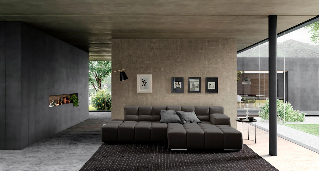 designwerk Ecksofa "Temple L-Form, tolles Designsofa", mit Sitztiefenverste günstig online kaufen