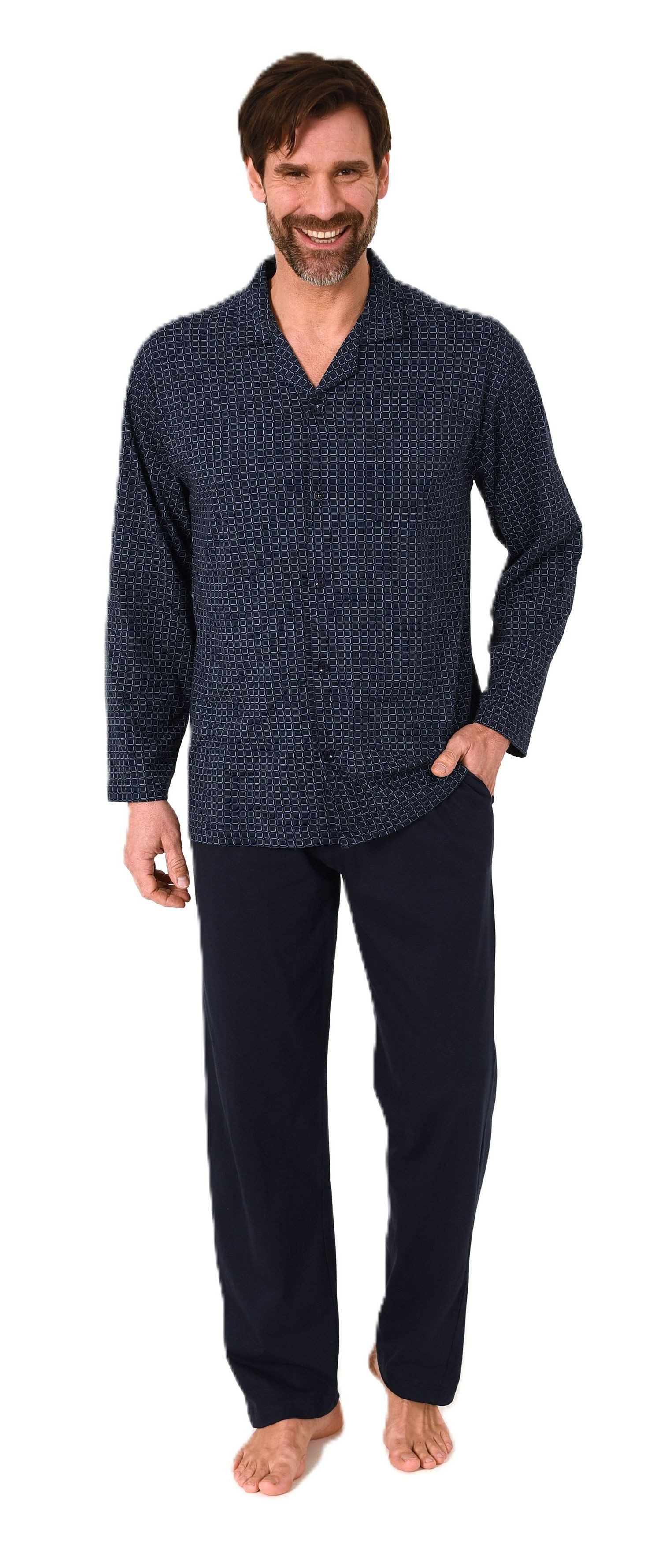 Normann Pyjama Herren Langarm Schlafanzug zum günstig online kaufen