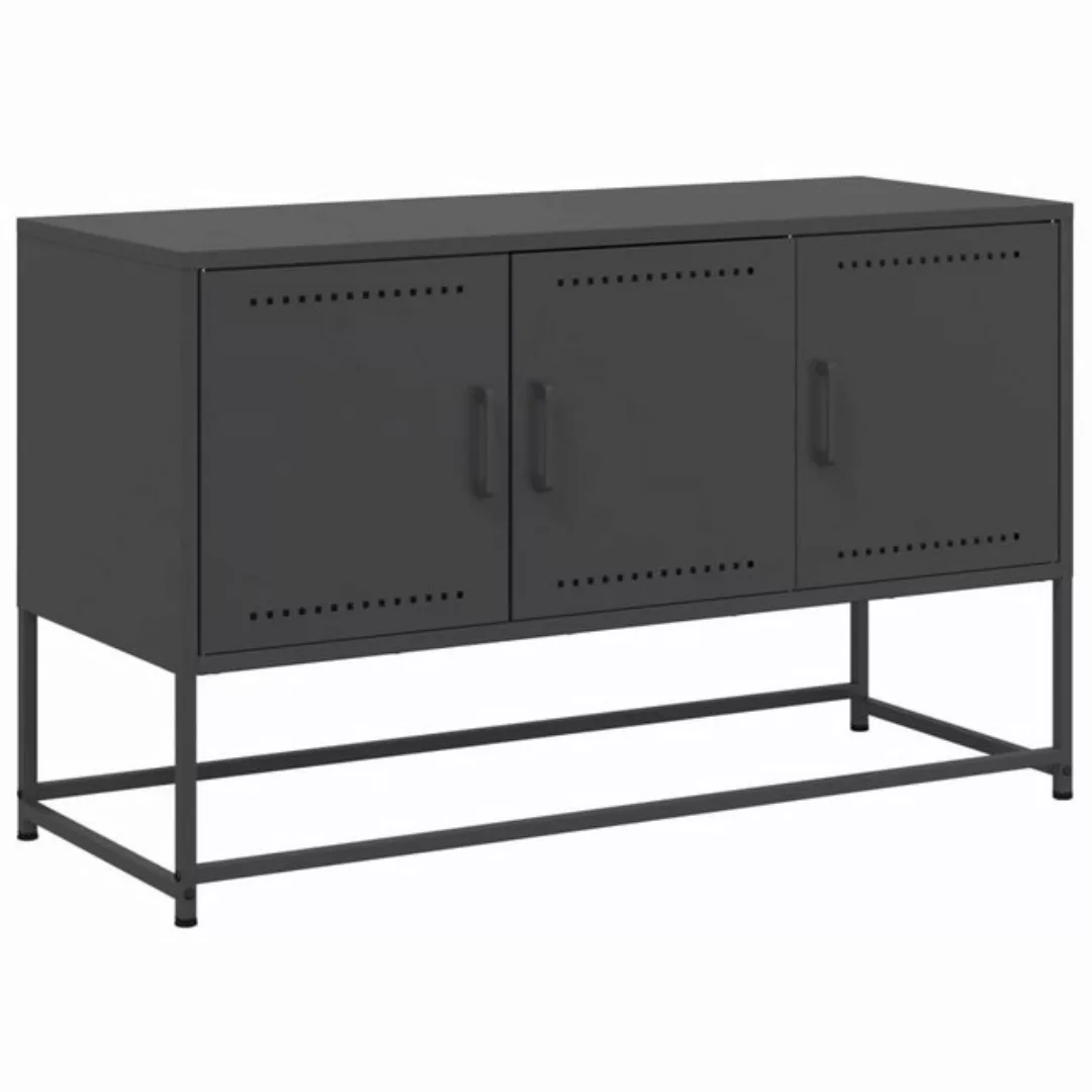 vidaXL Schrankmodule TV-Schrank Schwarz 100,5x39x60,5 cm Stahl günstig online kaufen