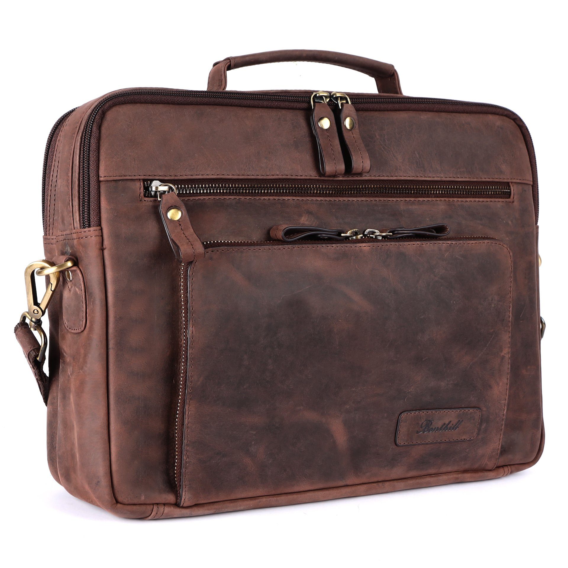 Benthill Aktentasche Echt Leder Laptoptasche Notebooktasche günstig online kaufen