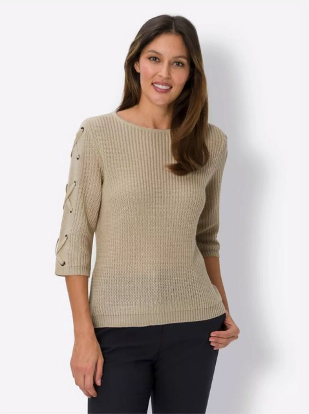 Sieh an! Strickpullover Rundhalspullover günstig online kaufen