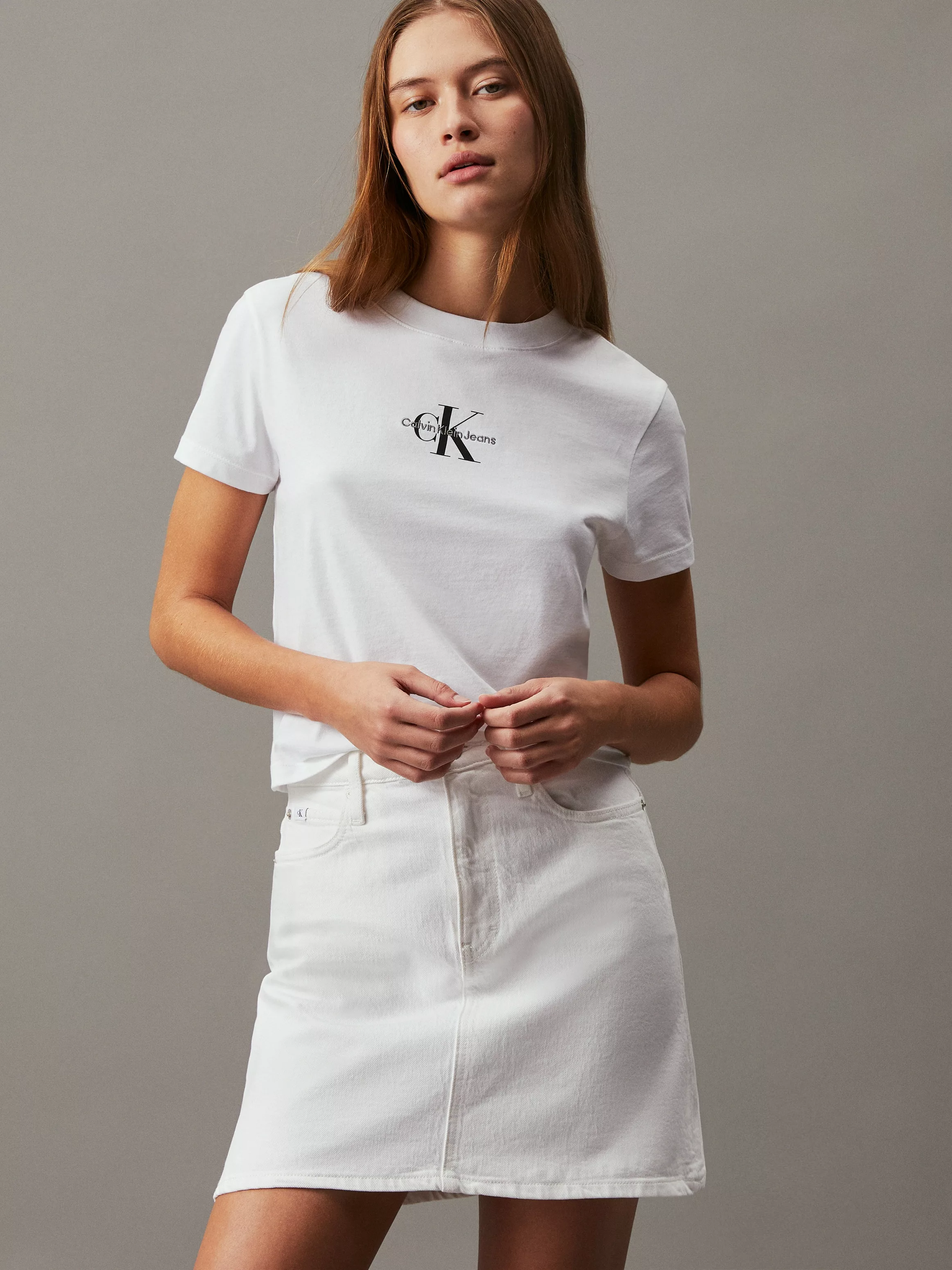 Calvin Klein Jeans Midirock "HR A-LINE MINI SKIRT", im 5-Pocket-Style günstig online kaufen