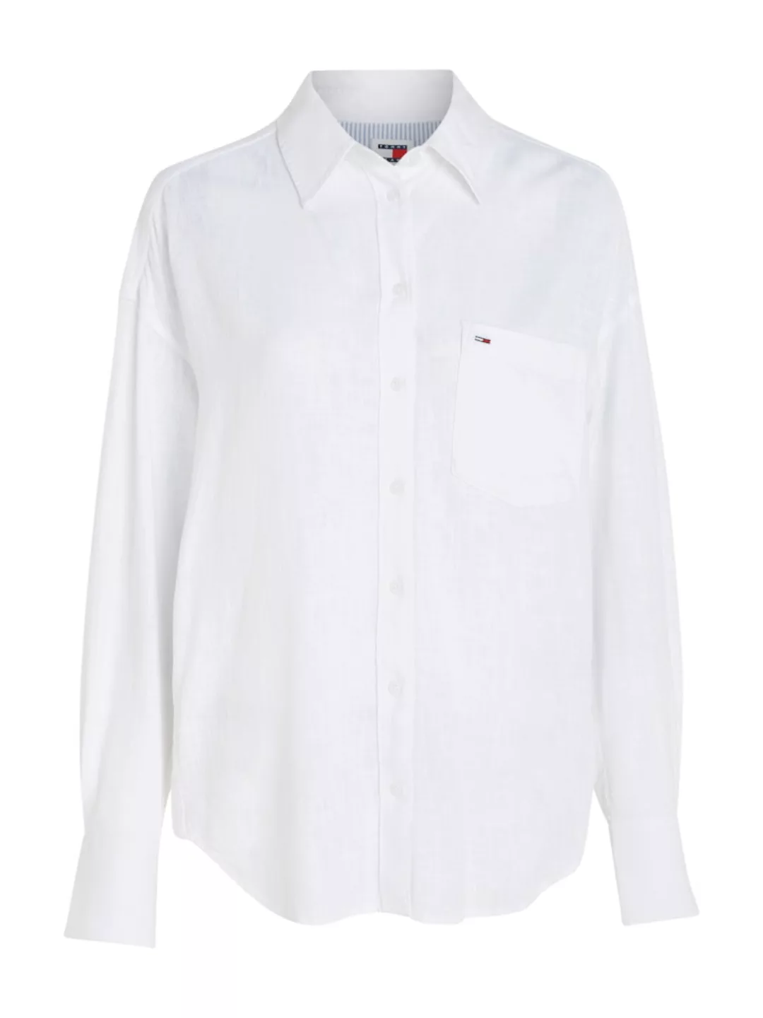 Tommy Jeans Klassische Bluse "TJW SP OVR LINEN SHIRT", mit Tommy Jeans Flag günstig online kaufen