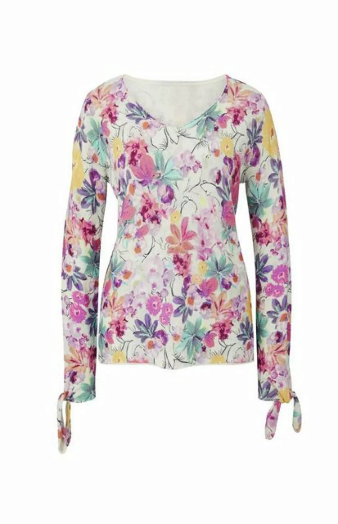 heine Strickpullover LINEA TESINI Damen Designer-Pullover m.Blumen-Print, b günstig online kaufen