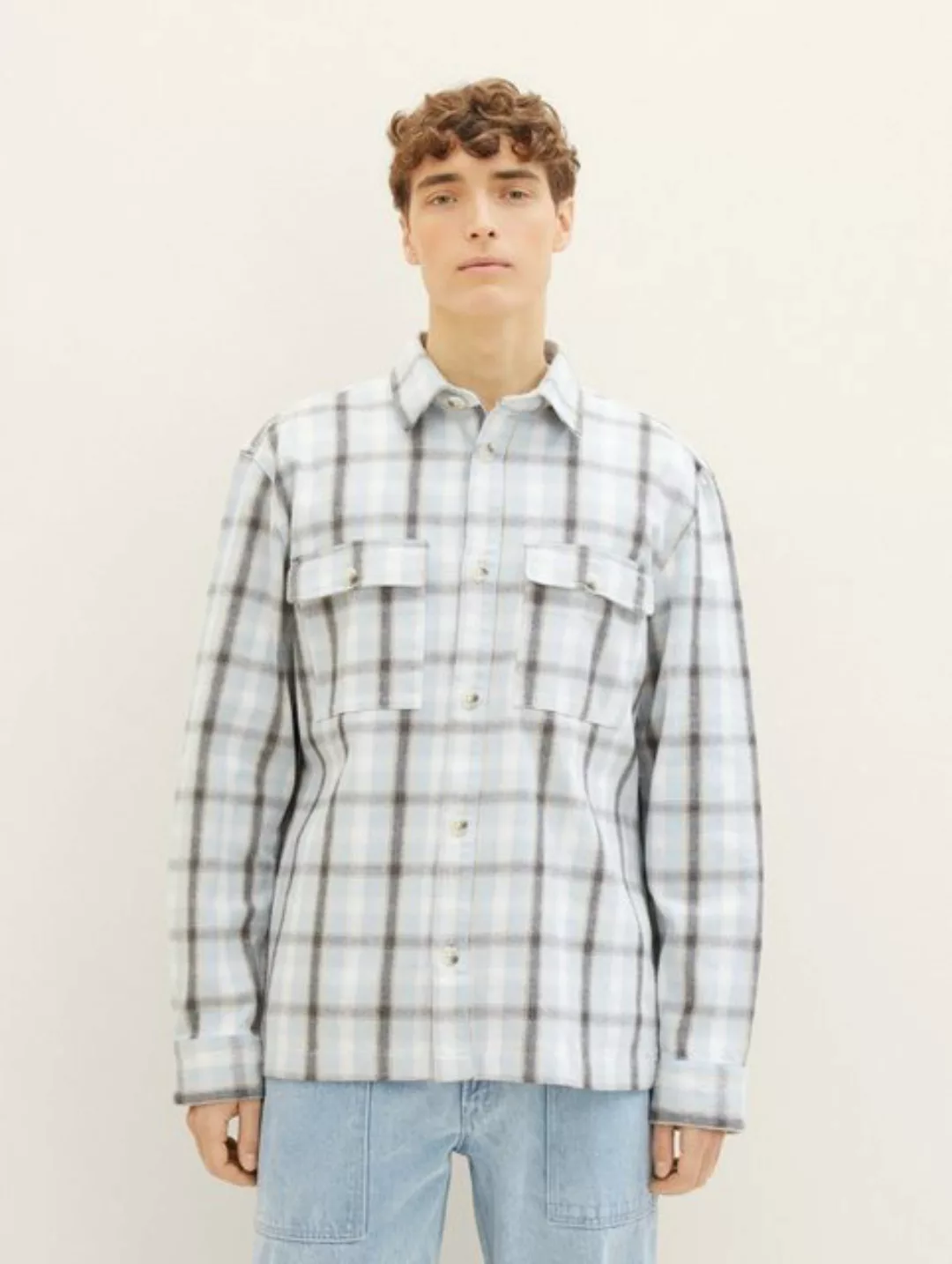 TOM TAILOR Denim Langarmhemd Overshirt mit Karomuster günstig online kaufen