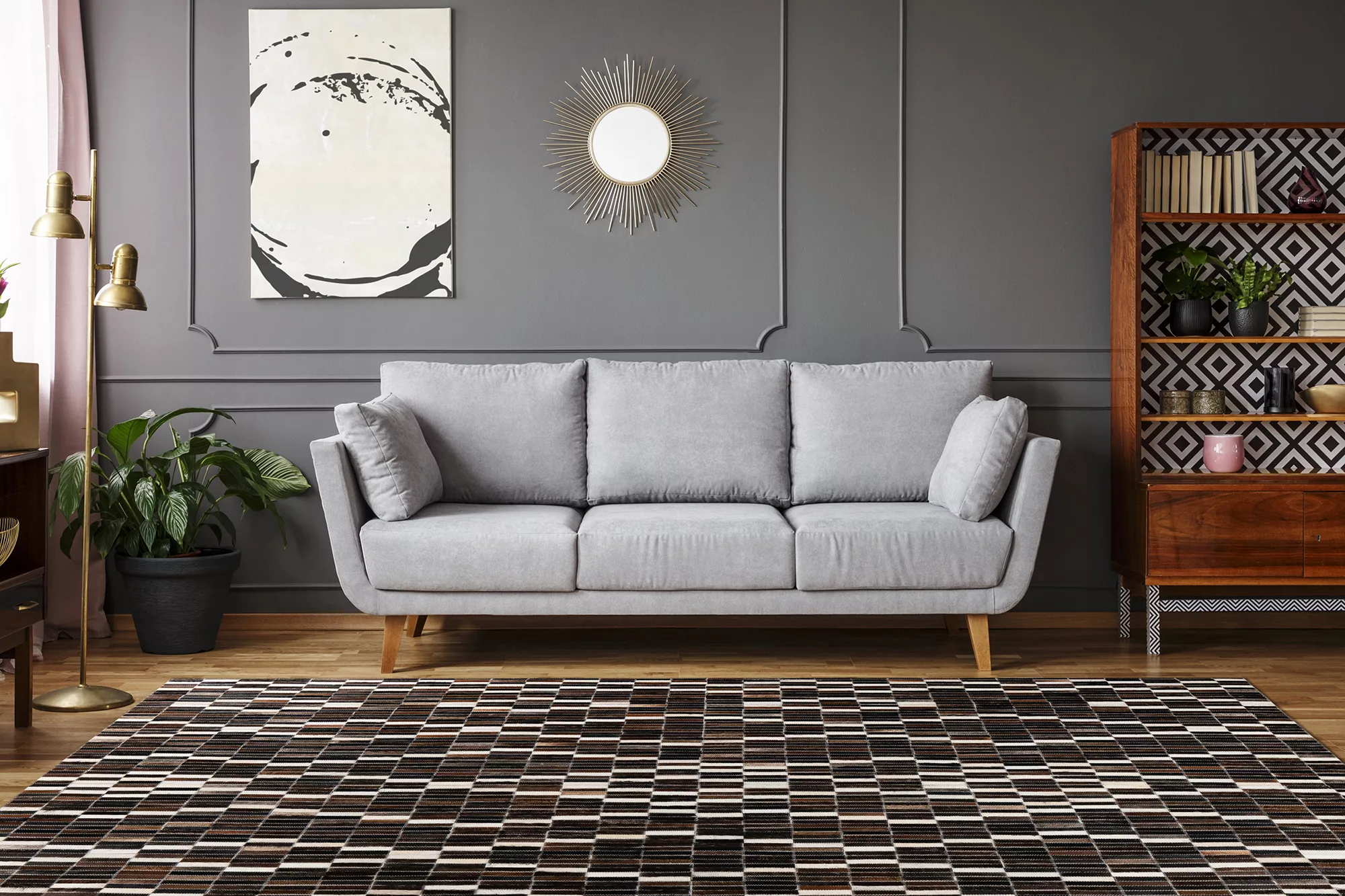 Padiro Design-teppich Lavin 125 Schwarz Weiß 80cm X 150cm günstig online kaufen