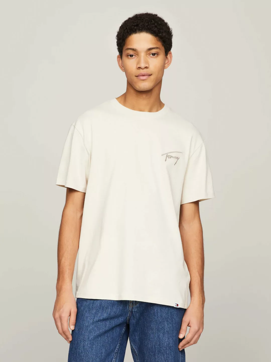 Tommy Jeans T-Shirt "TJM REG SIGNATURE TEE EXT", mit aufgesticktem Signatur günstig online kaufen