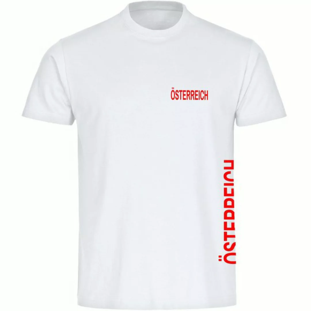 multifanshop T-Shirt Herren Österreich - Brust & Seite - Männer günstig online kaufen
