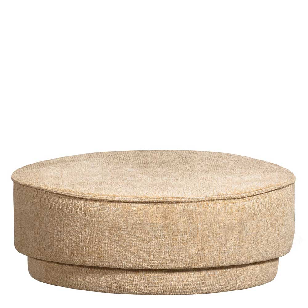 Sitzhocker Polsterhocker auf Sockel in Beige günstig online kaufen