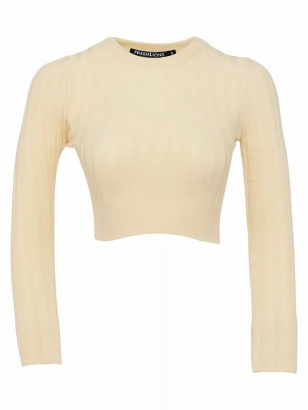 freshlions Crop-Top Top 'KIM' Creme ML Drapiert/gerafft günstig online kaufen