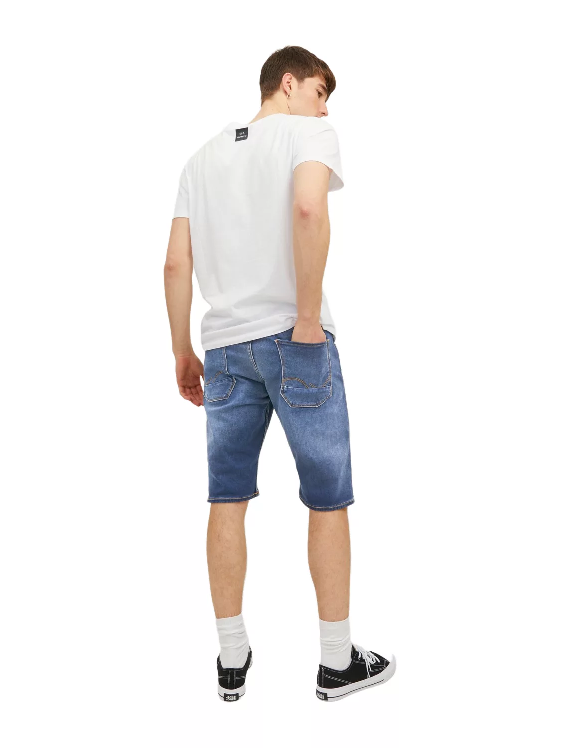 Jack & Jones Herren Jeans Short JJISCALE JJLONG GE 608 - Regular Fit - Blau günstig online kaufen