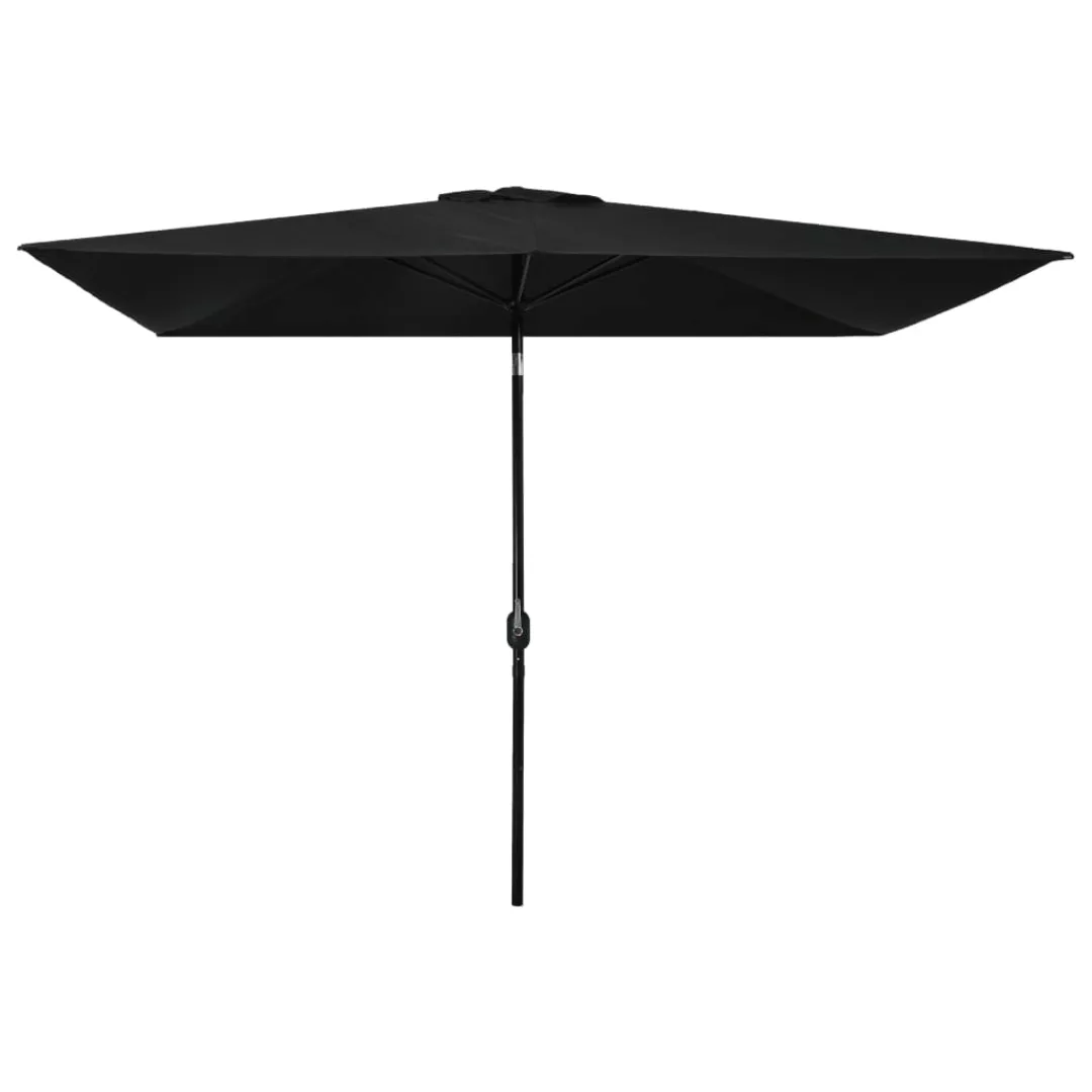 Sonnenschirm Mit Metall-mast 300 X 200 Cm Schwarz günstig online kaufen