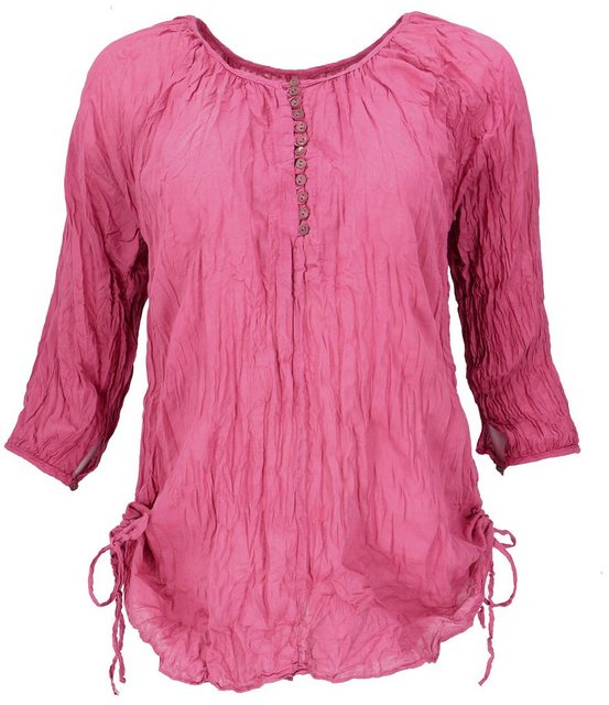 Guru-Shop Longbluse Boho Krinkelbluse zum Raffen, Blusenshirt,.. alternativ günstig online kaufen