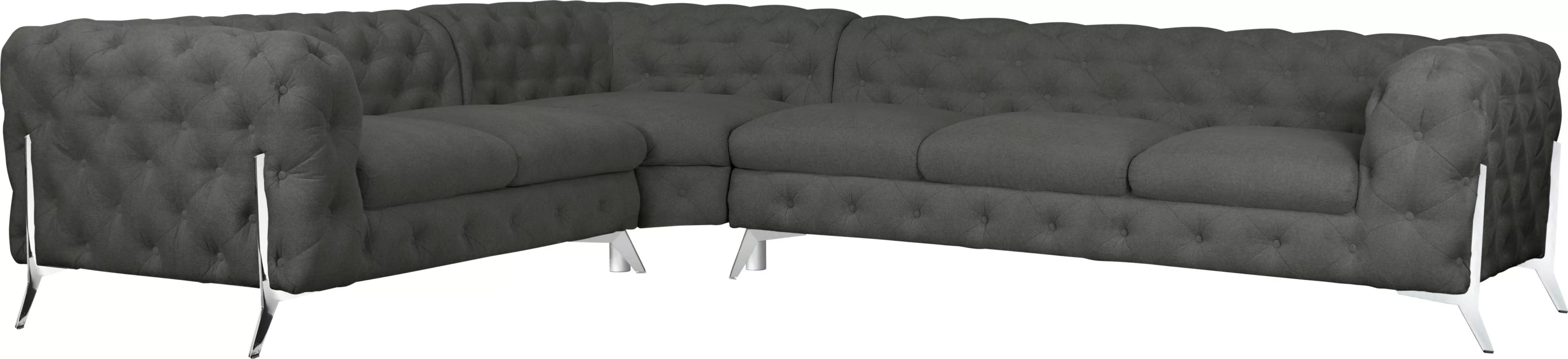 Leonique Chesterfield-Sofa "Amaury L-Form", großes Ecksofa, Chesterfield-Op günstig online kaufen