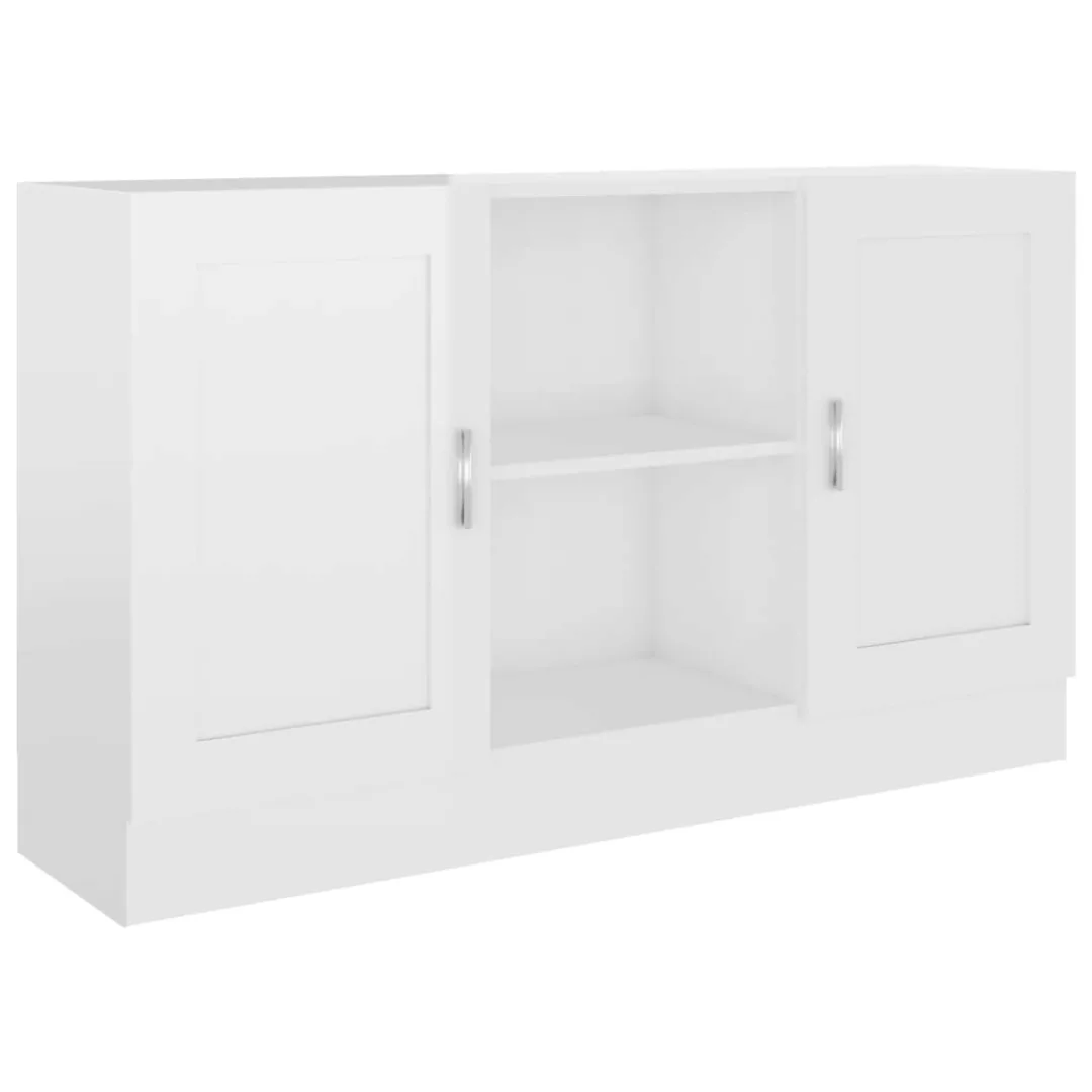 Sideboard Hochglanz-weiß 120x30,5x70 Cm Spanplatte günstig online kaufen