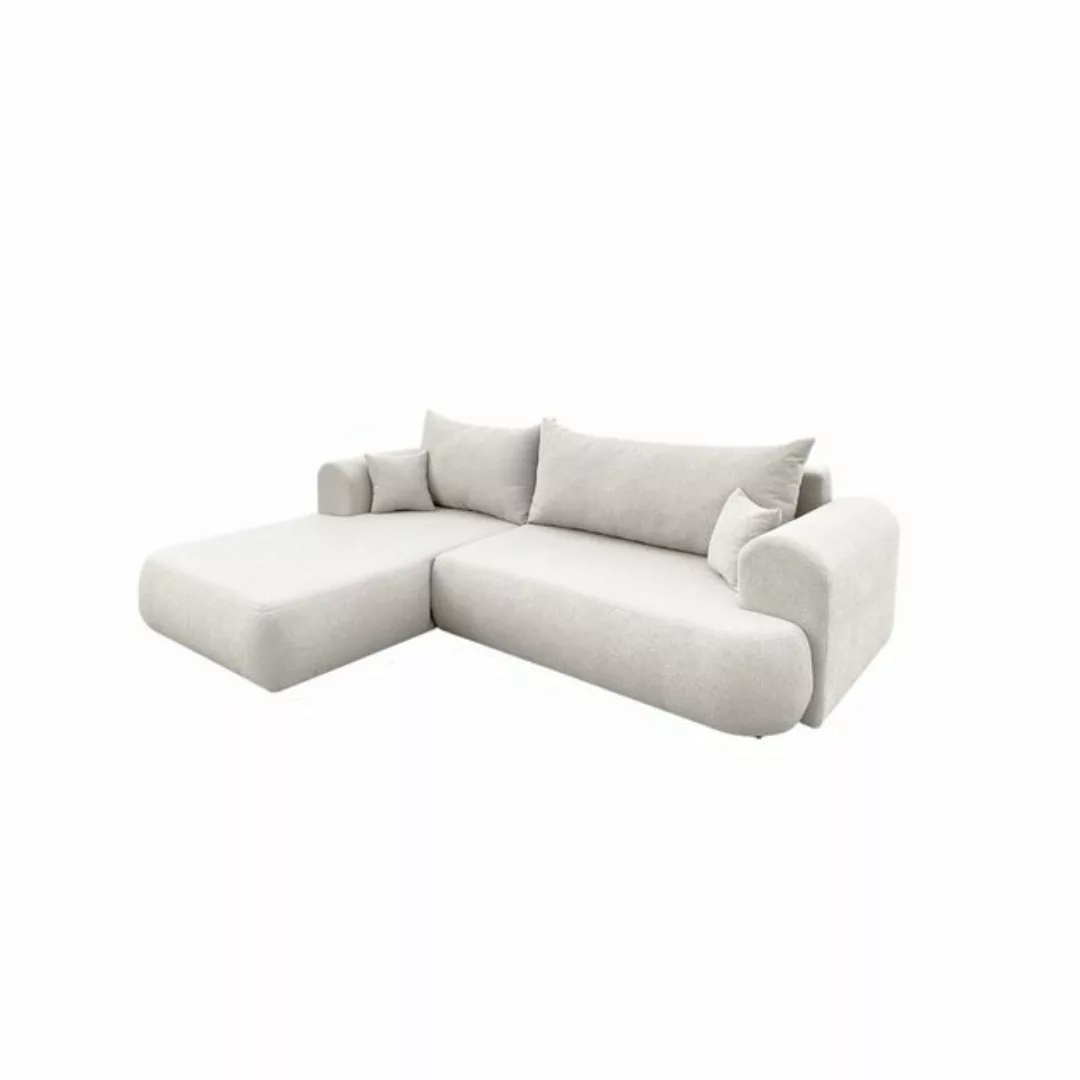 Fun Möbel Ecksofa Schlafsofa Sofa ANIKE in Stoff Now or Never, Ottomane Lin günstig online kaufen