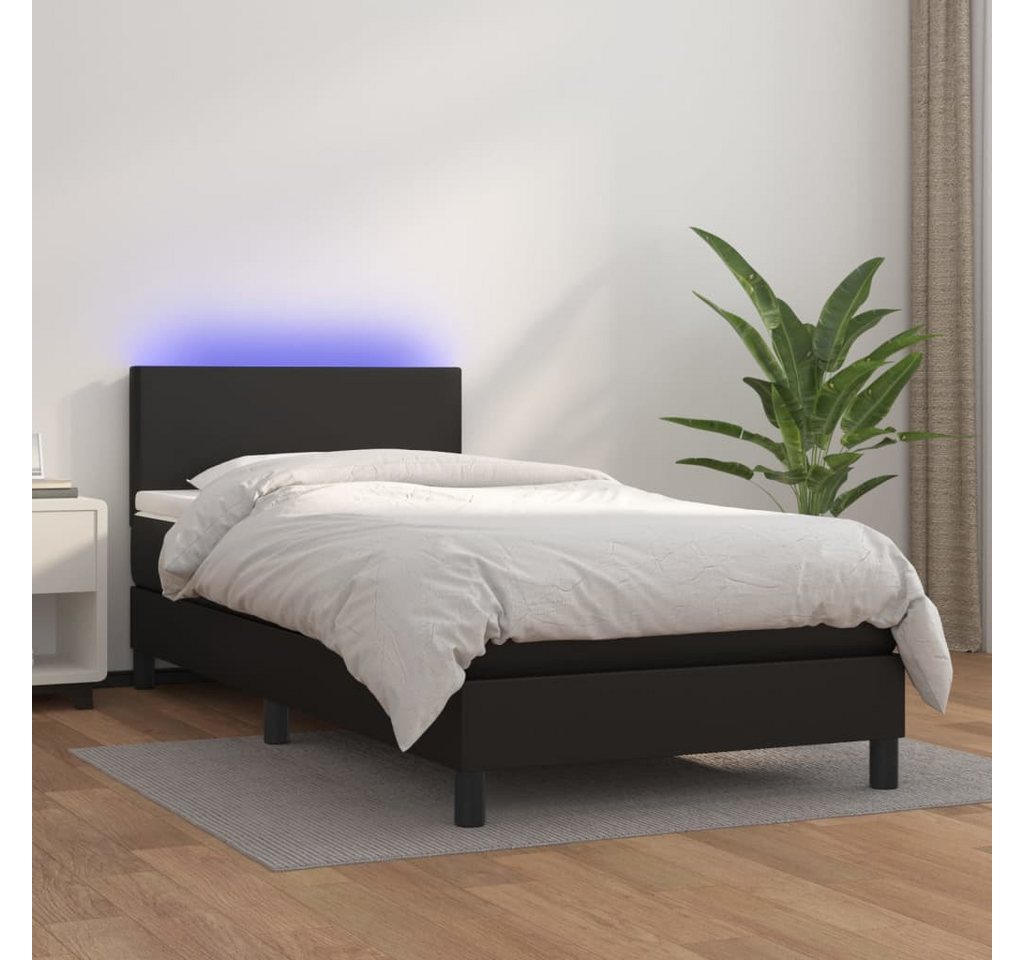 vidaXL Boxspringbett Bett Boxspringbett mit Matratze & LED Kunstleder (80 x günstig online kaufen