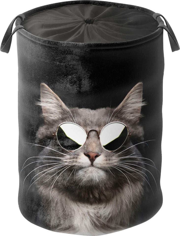 Sanilo Wäschekorb "Cool Cat", kräftige Farben, samtweiche Oberfläche, mit D günstig online kaufen
