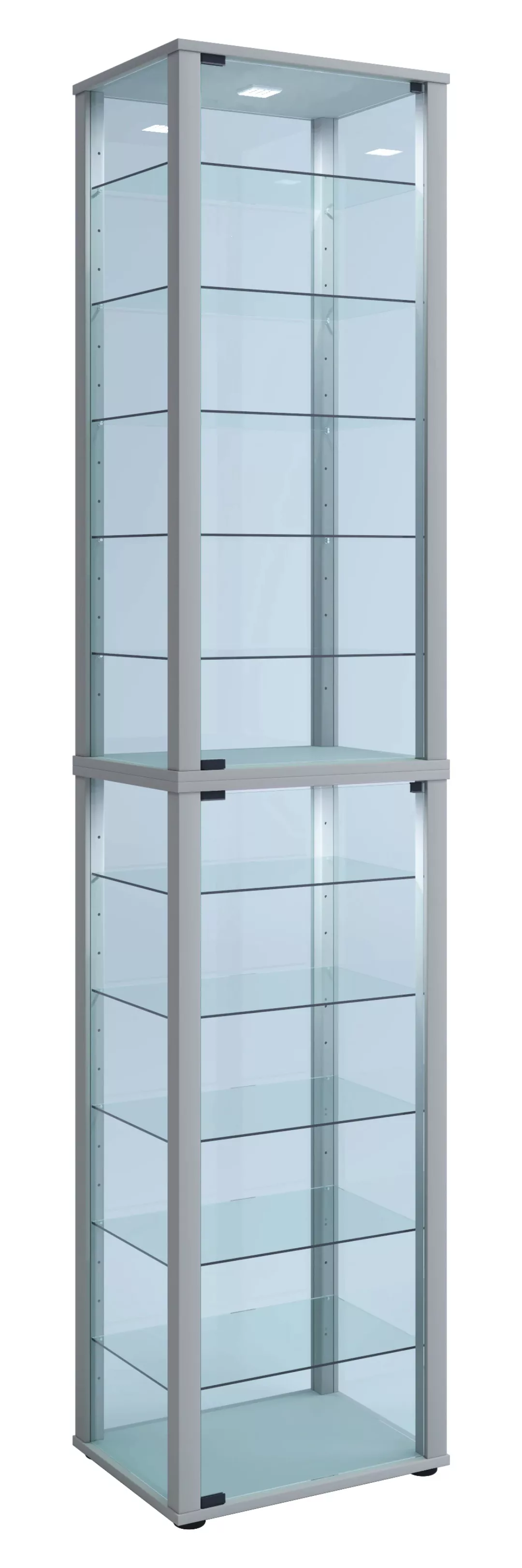 VCM Vitrine "VCM Glasvitrine stehend  Vitrine Glas mit ESG-Sicherheitsglas günstig online kaufen