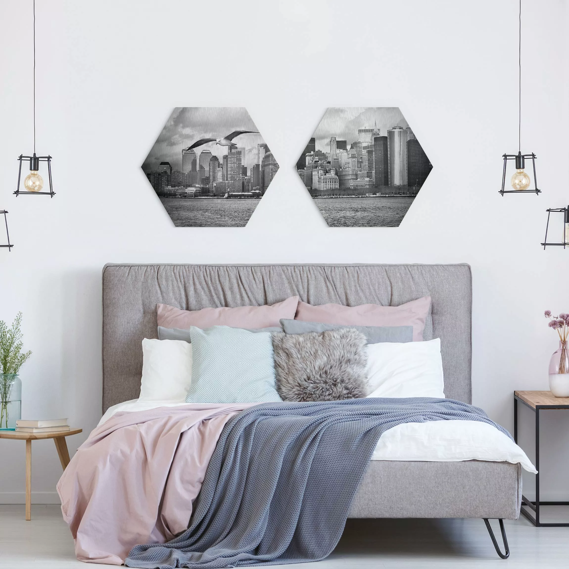 2-teiliges Hexagon-Alu-Dibond Bild No.YK1 New York II günstig online kaufen