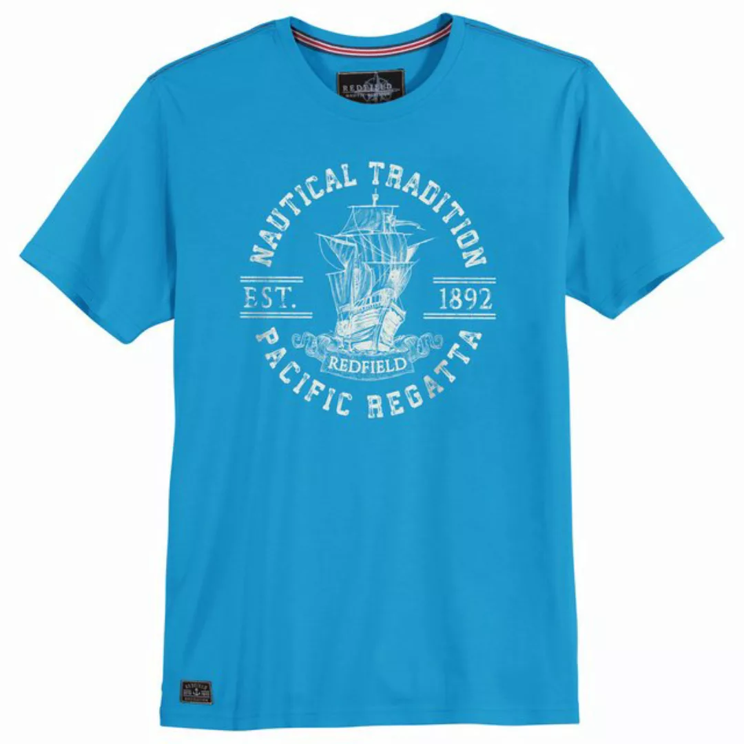 redfield Rundhalsshirt Redfield XXL T-Shirt Pacific Regatta türkisblau günstig online kaufen