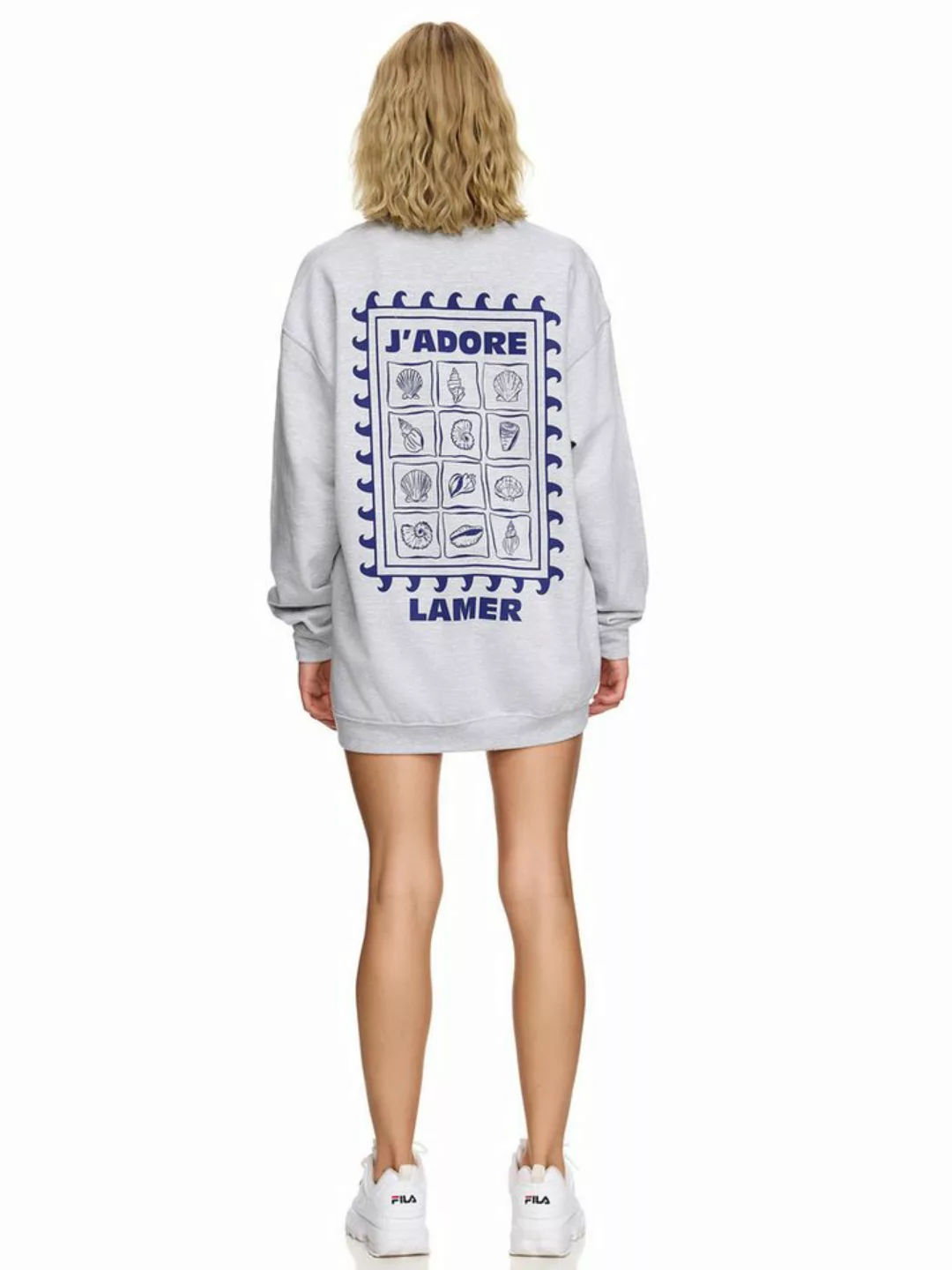 Worldclassca Sweatshirt Worldclassca Oversized Sweatshirt J'ADORE Print Lan günstig online kaufen