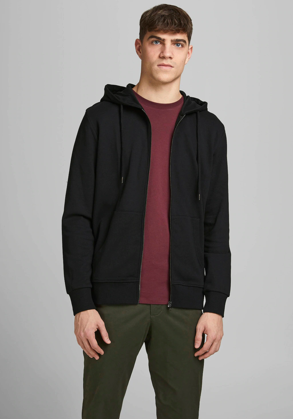 Jack & Jones Herren Zip Hoodie Kapuzenpullover JJEBASIC günstig online kaufen