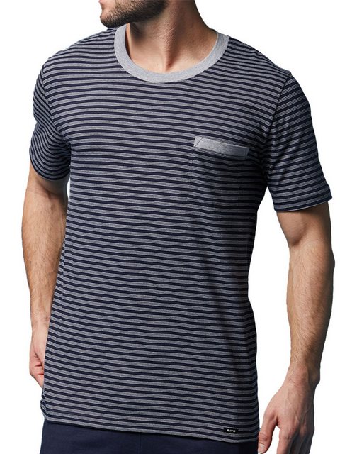 CiTO T-Shirt Herren Pyjama Oberteil kurz pure cotton (Stück, 1-tlg) - günstig online kaufen