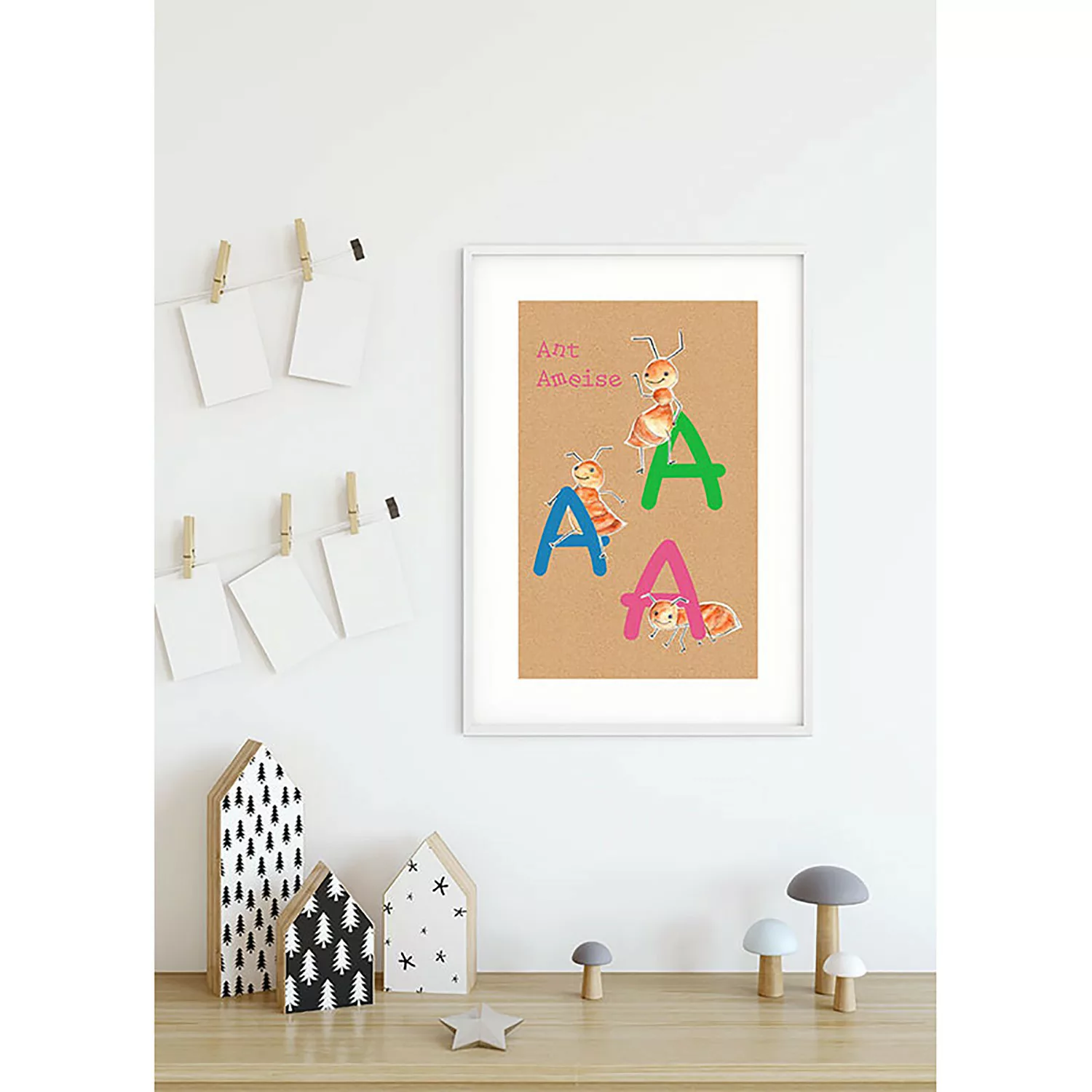 KOMAR Wandbild - ABC Animal A - Größe: 50 x 70 cm mehrfarbig Gr. one size günstig online kaufen