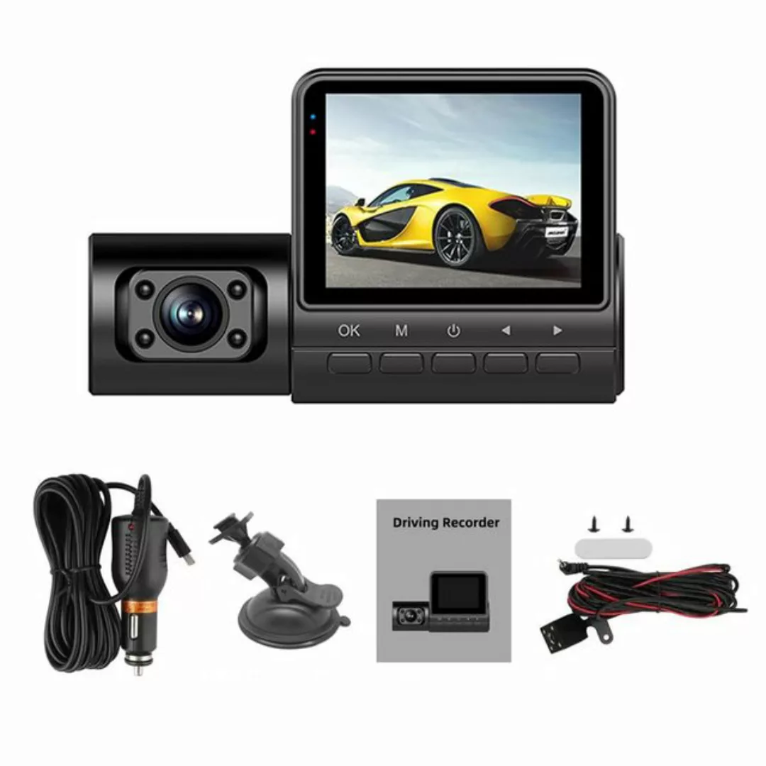 ZEUOPQ Fahrrekorder Dashcam 2 Zoll mit 3-Kamera1080P mit Nachtsichtfunktion günstig online kaufen